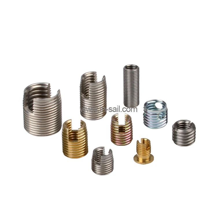 Type 302 self-tapping screw threaded insert, stainless steel carbon steel galvanized threaded bushing slotted nut