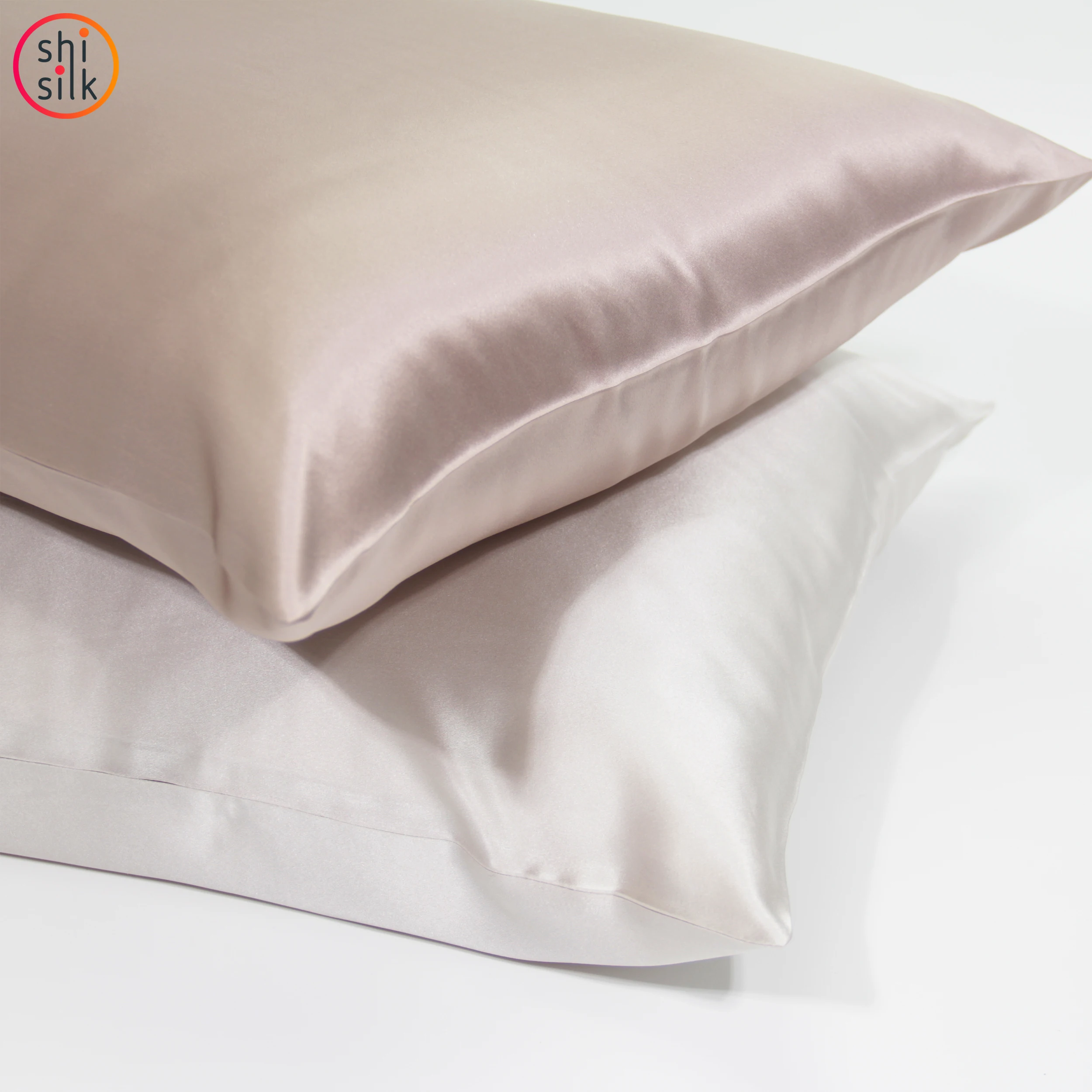 OEKO Certified Double-Side Grey Silk Pillowcase Silk Pillow Cover For Hair