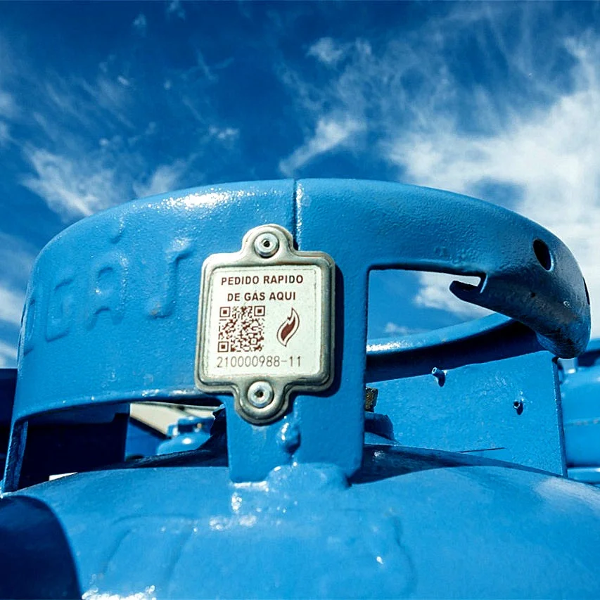 304 steel glaze digitize scratch resistance gas cylinder bar code tracking tag to Brazil