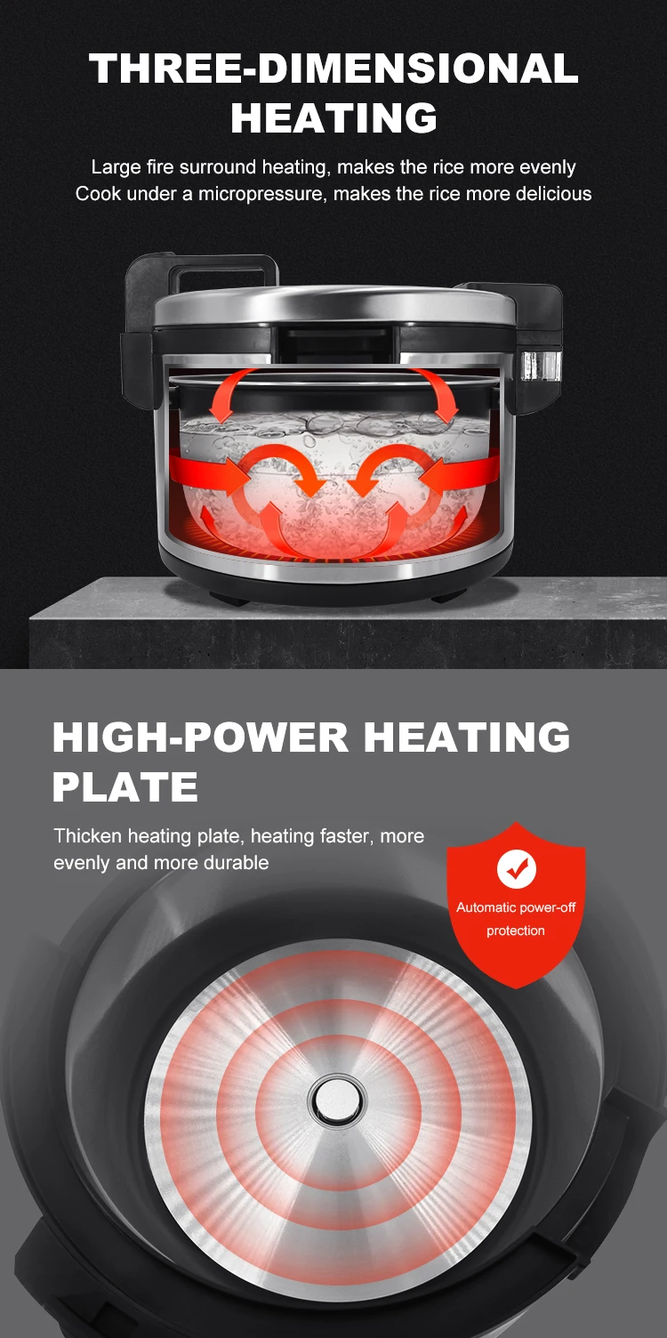 Large capacity digital 7L/8.2L commercial rice cooker for restaurant hotel multi-function rice cooker factory price