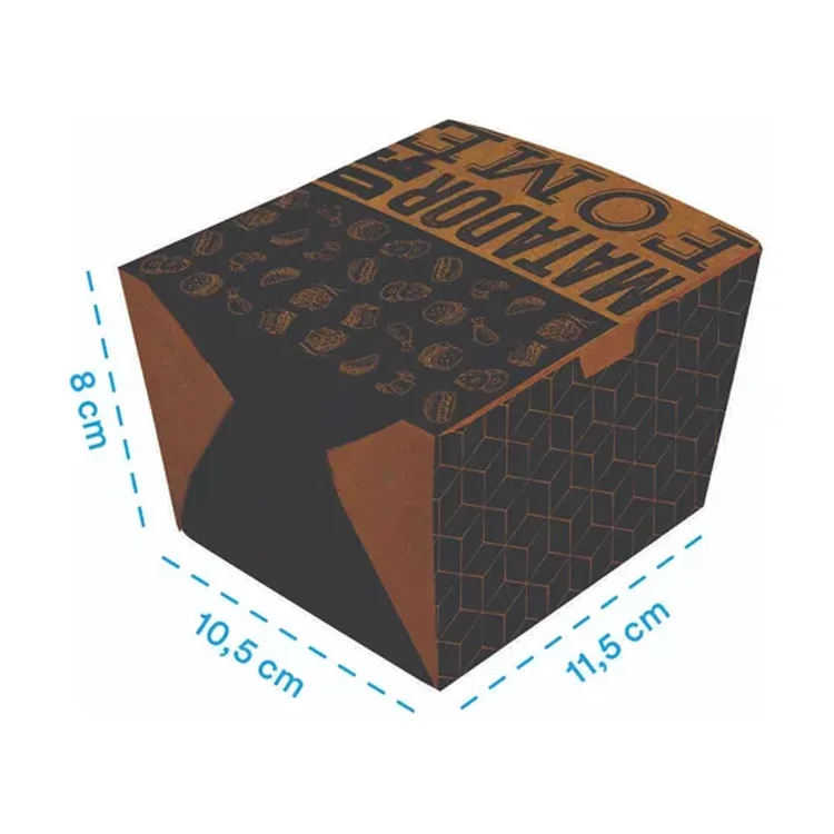 Best Selling Kraft Paper Take Away Food Grade Fast Food Fried Chicken Burger Fries Packaging Paper Box