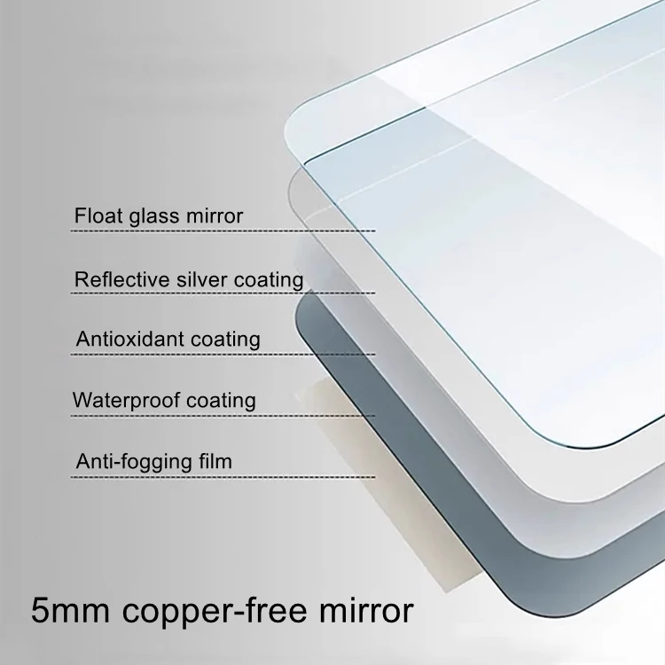 LED Bathroom Mirror with Lights  Wall Mounted Dimmable Smart Mirror