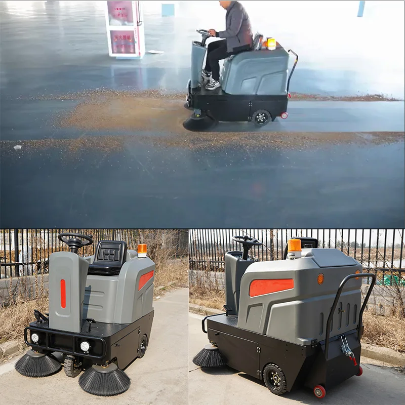 Cheap JS125 Industrial  Vacuum Floor Sweeper Machine Ride On Electric Street Road Sweeper with CE