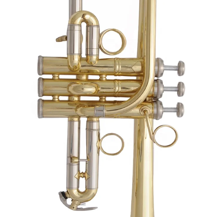High grade Bb key yellow brass body gold lacqueredTrumpet