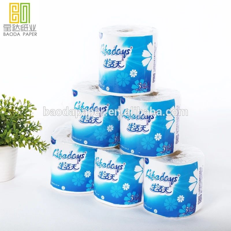 Soft and nice soft colored bathroom tissue toielt paper roll 10 rolls toilet paper  with good quality in Russia