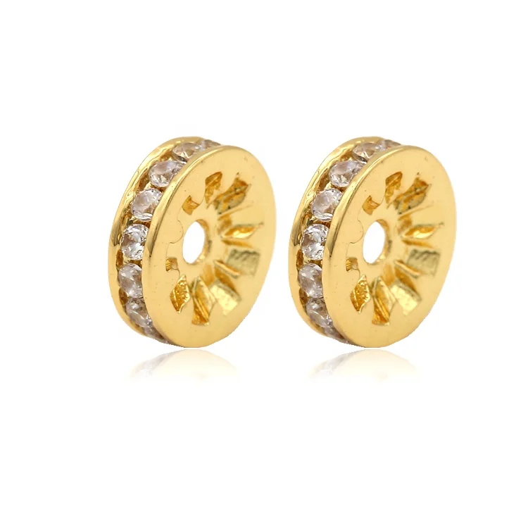 New Design 14K Gold Plated Multi Sizes Round Spacer Beads for Jewelry Making