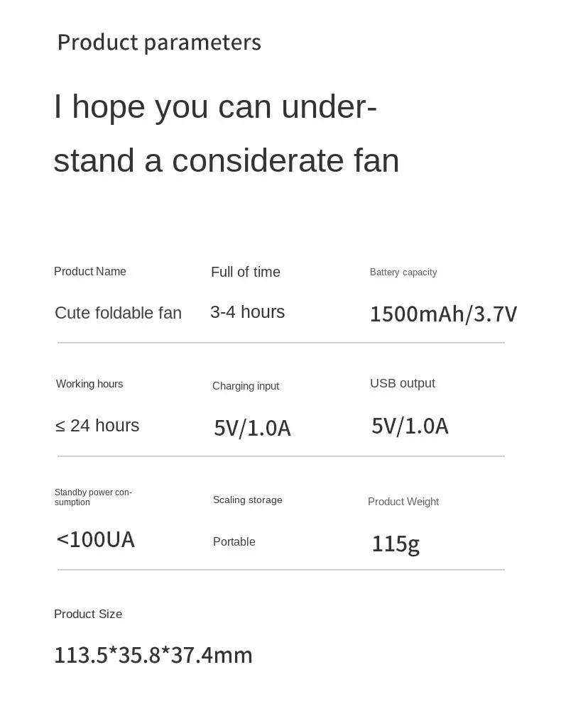 2022 New Fashion Mini Rechargeable Fan Multifunction Portable Fan With Low Noise Wholesale Handheld Fan