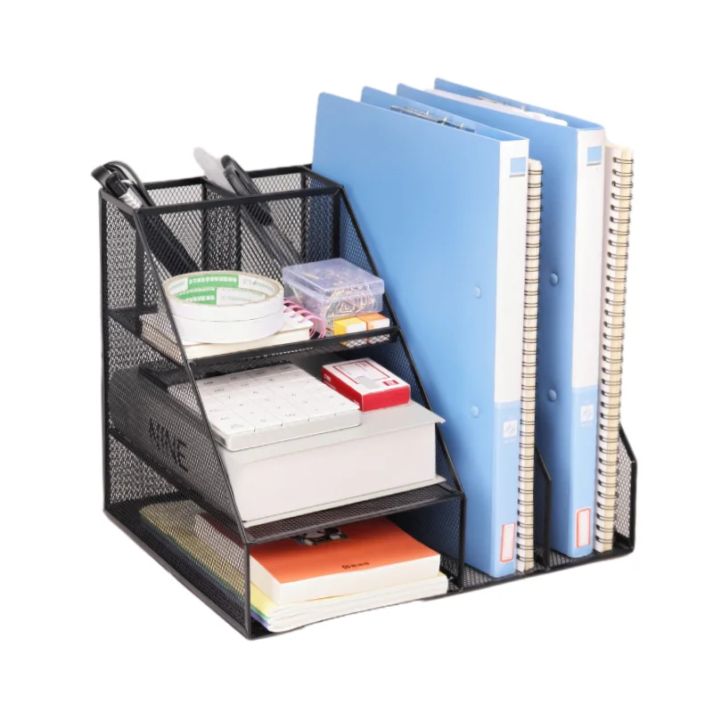 Metal file holder data rack folder storage basket Office desktop storage of office supplies