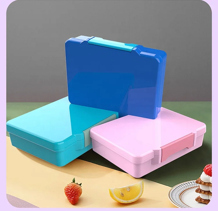 Aohea BPA free  Microwave and Dishwasher safe  Healthy  Portable Bento Box for Kids and Adults with cutlery with sauce jar