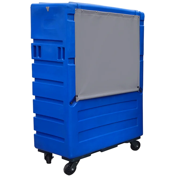 900L Commerical Plastic Large Dry Laundry Linen Truck Germent Cart Trolley For Hospital Hotel