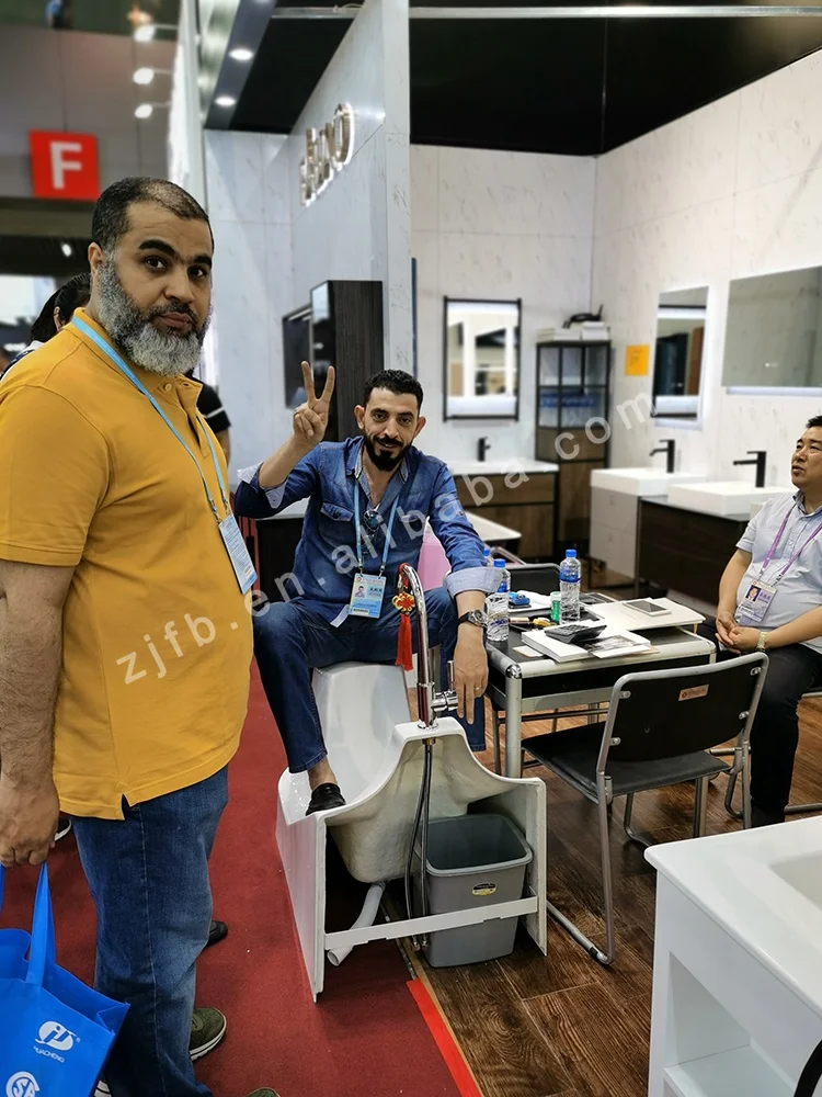 Wholesale high quality glass washbasin mosque carpet wudu foot washer basin wudumate