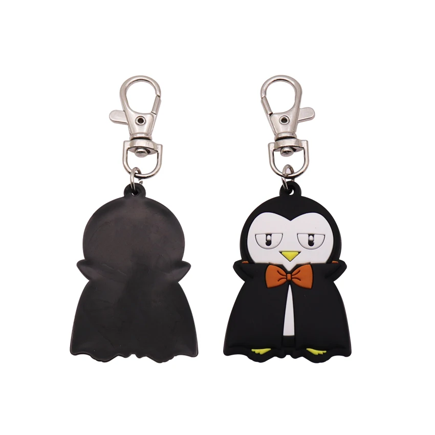 Wholesale Designer Promotional Personalized Silicone Anime Keychain Pvc Charms Custom Logo Keyring Rubber Key Chain