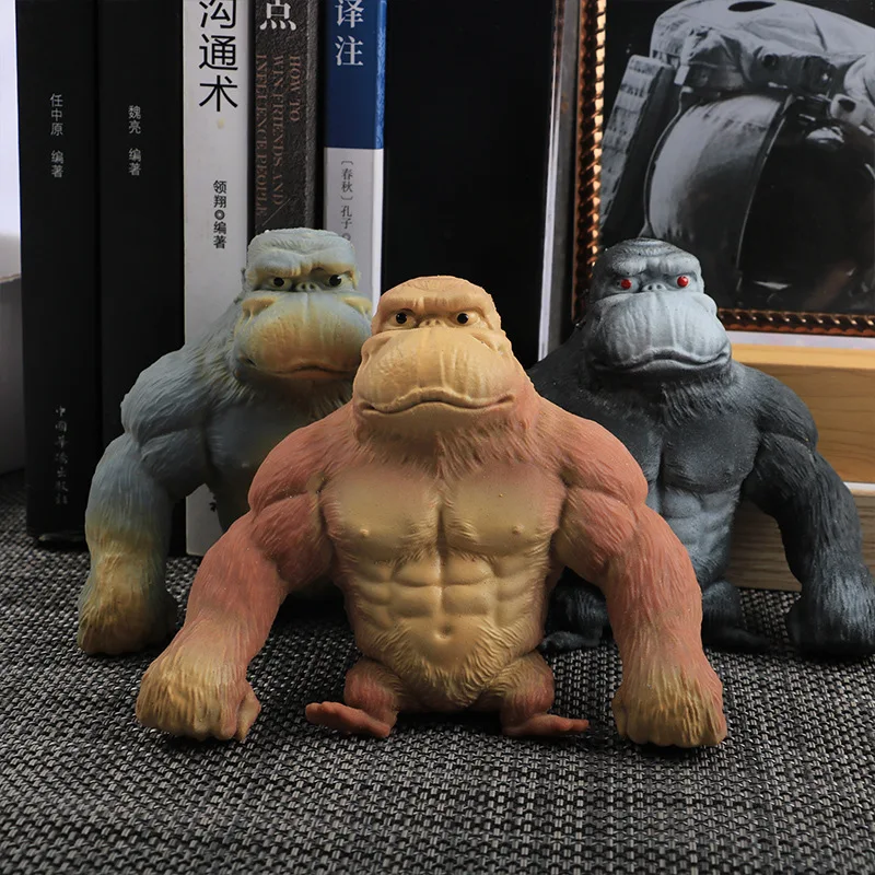 Syh512 Novelty Squeeze Anti-stress Toy Stretch Deformation Funny Fall Down Gorilla Monkey Sensory Toys for Autistic Children