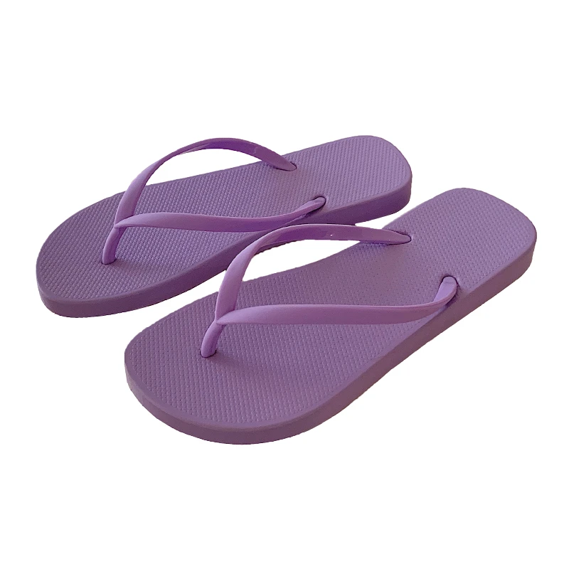 Wholesale flip flop sandals unisex classic solid color women rubber slippers