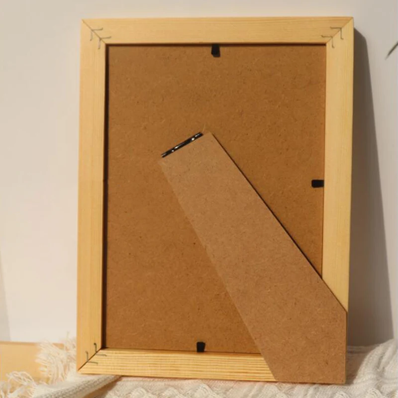 DIY Home Decor Solid Wood Photo Frame Square Picture Frame for Wall Hanging Wall Mount Tabletop Display Ornaments