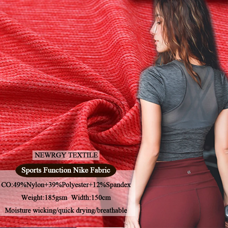 Высокоэластичная нейлоновая ткань приятная на ощупь впитывающая влагу Спортивная футболка известного бренда переработанная для тренировочной