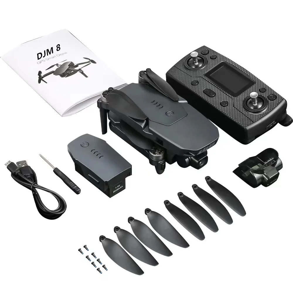 2023 OEM Wifi Quadcopter Hot Good price drone DJM8 Video 4K HD Camera RC Drone Manufacturers 4k dual camera 3d mode 15 minu DJM8