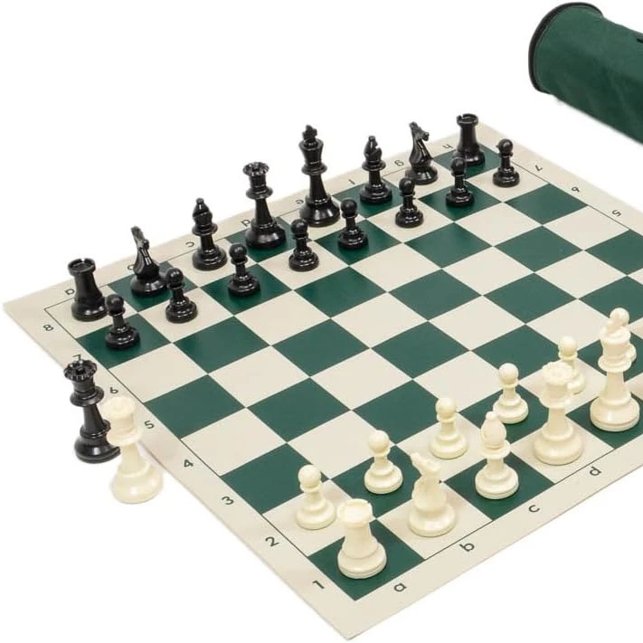 Folding Roll up Chess Game Sets Plastic Travel Board Games for Kids and Adults