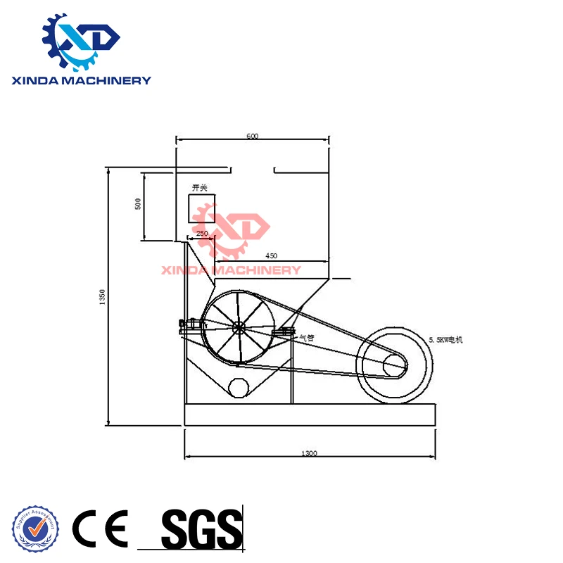 CE SGS Verifited automatic shedder and crusher for plastic recycling