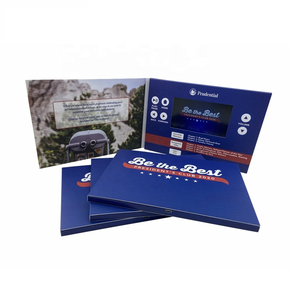 New Arrival Lcd Greeting Card/Video Mailer For Business Promotion