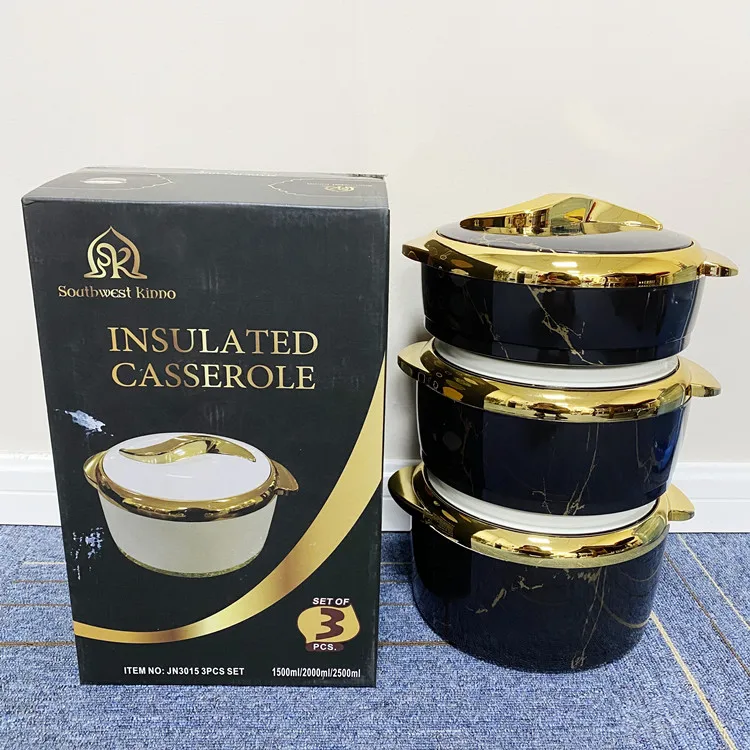 Large Capacity African hot sell Household Thermo Insulated Hot Pot Food Warmer 4 pcs set thermal container 1.5L 2L  2.5L