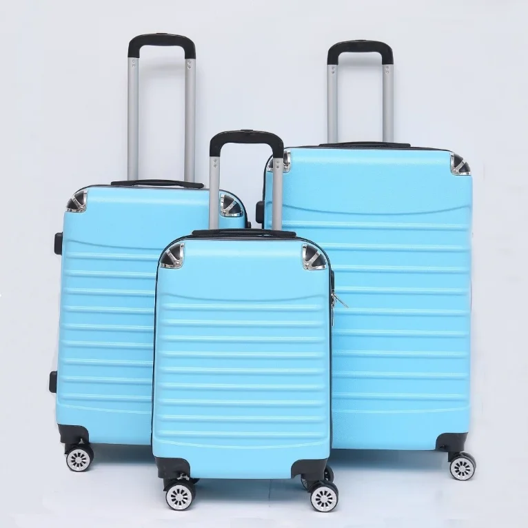 american travel luggage and bag rose gold luggage trolley suitcase set