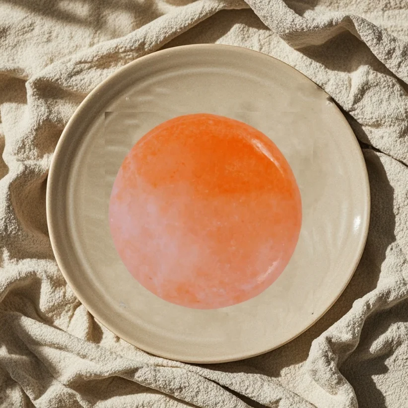 Round Shape Soap Pink Himalayan Rock Salt Bath Soap From Pakistan Pink Crystal Relieve Skin Problems Such As Acne Hot Sale