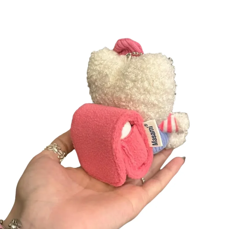 Botu Cartoon Hello Kt Cat Earphone Bags Cute Christmas Gifts Plush Earphone Case backpack curly kitty Bluetooth Cover Keychain