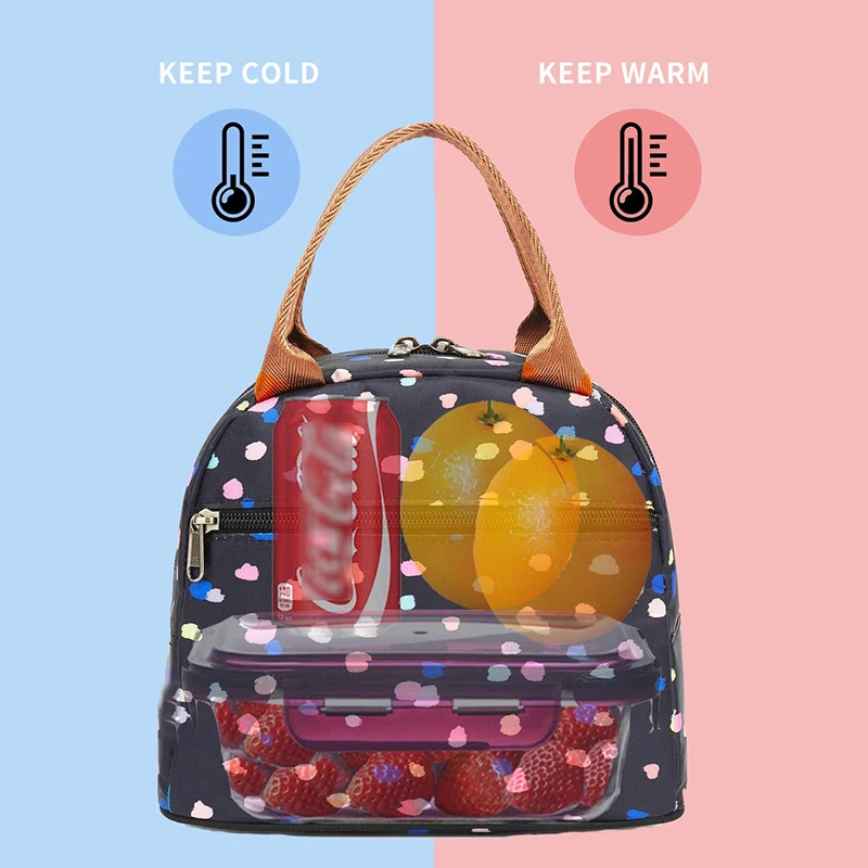 Zippered Insulated Lunch Bags Cooler Women, Reusable Sublimation Lunch Bags Blank For Adults,l Insulated Lunch Bag Thermal