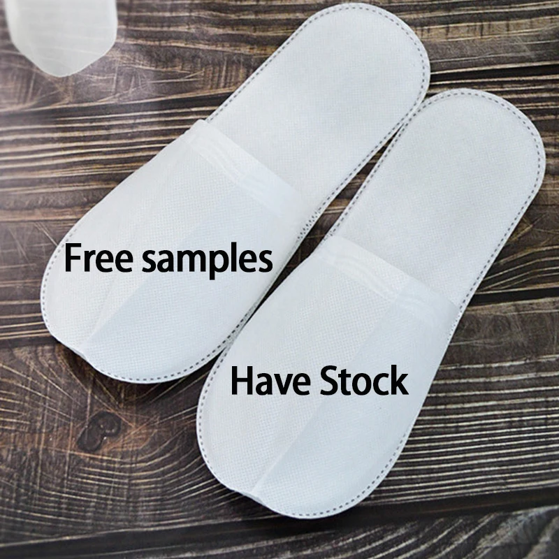 Custom Hotel Slipper White Black Pedicure Spa Slippers Beauty Salon Black Hotel Disposable Non Woven Spa Slipper for women