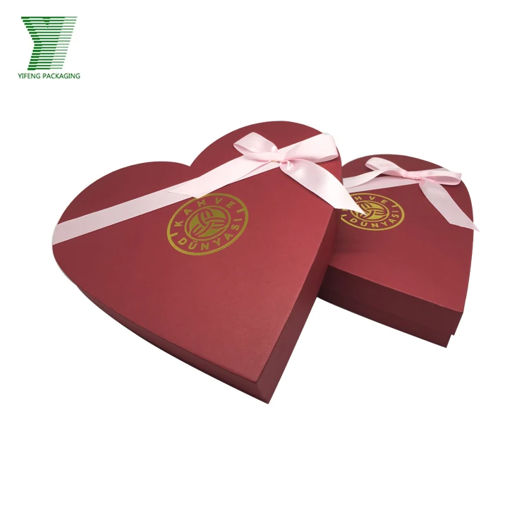 Guangzhou supplier love day chocolate packaging heart shape truffle chocolate box