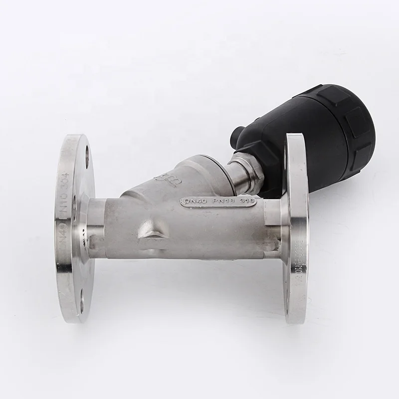 Plastic Head Flange Pneumatic Angle Seat Valve Steam Valve Dn25 Pneumatic Control Valve