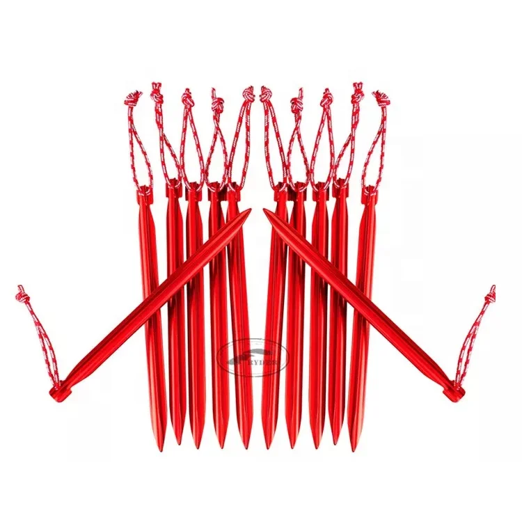 Outdoor Accessory Factory 23cm Y Shape Aluminum Tent Stakes Camping Peg  Manufacturers