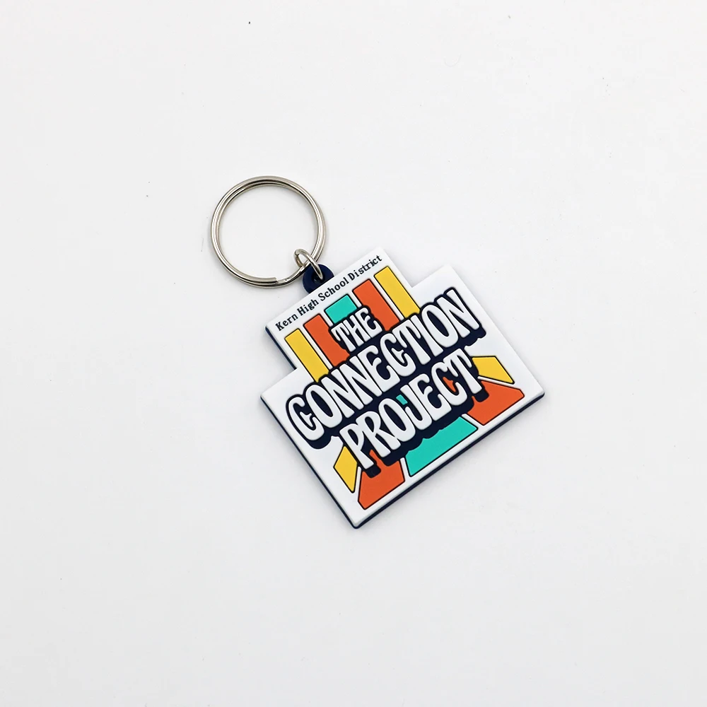 Wholesale Cute Letter Keychain Custom Logo 3D Soft PVC Brand Name Silicone Keyring Llaveros Key Chain Rubber Kawaii Keychains