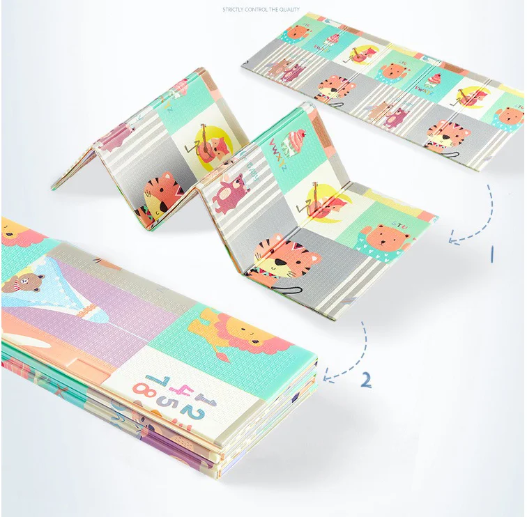 Hot selling Foldable XPE Foam Baby Play Mat Kid Playmat Crawling Children Play Mat for todlers baby Educational Mat