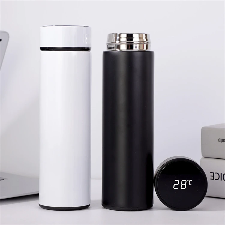 AXP digital water bottle Vacuum Insulation 500ml Thermos Tumbler Stainless Steel Smart Water Bottle with LED Temperature Display