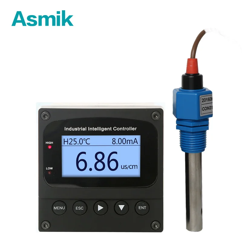 Asmik high accuracy digital ph meter controller conductivity meter