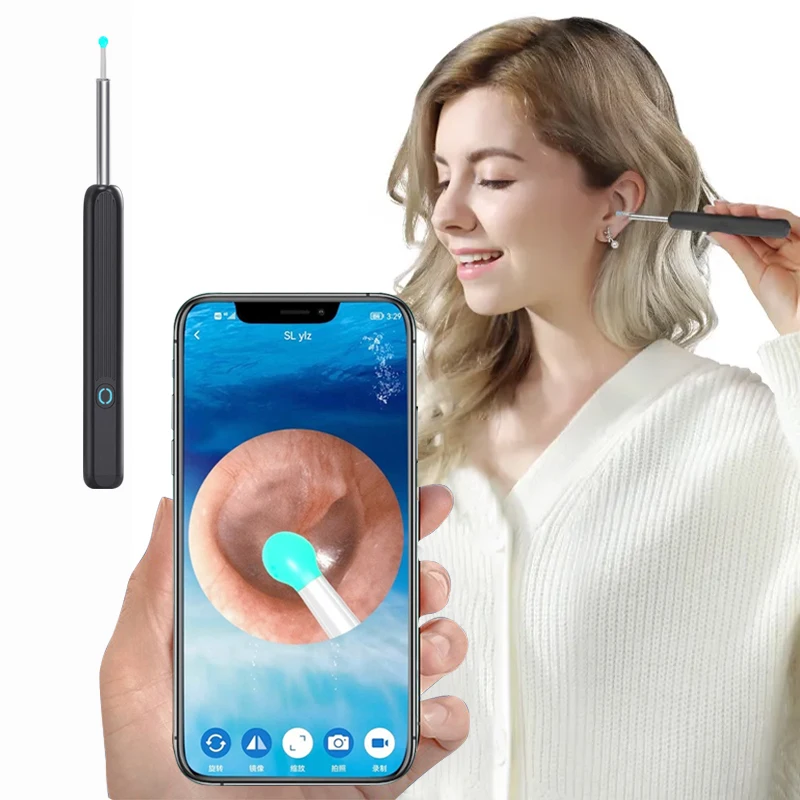 Visual Ear Cleaner with Camera Wireless Otoscope Waterproof Digital Endoscope Ear Wax Removal Kit