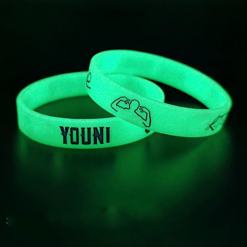 Custom Made Wristbands For Events Custom Rubber Wristband Bracelet Set Rubber Bracelet Luminous Glowing Glow Silicone Bracelet
