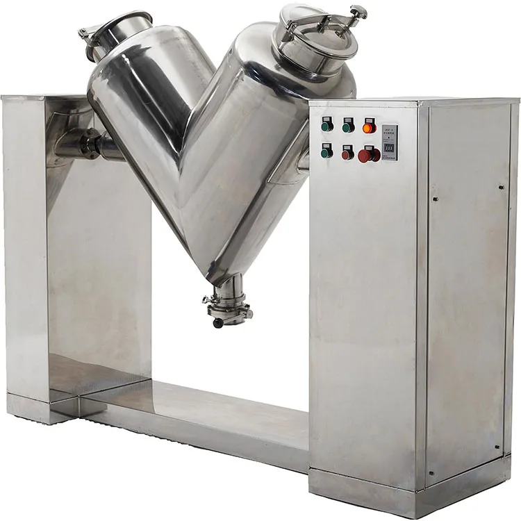 V-200 Industrial Dry Blender Spices Powder Mixing Detergent Washing Powder Mixer Machine For Powder Dry Blending Equipment