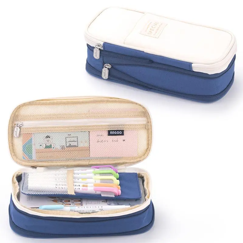 2023 New Kawaii Pencil Case Large Capacity Cosmetic Bag Cute Pouch Box Back to School Pen Bag Supplies Korean Stationery