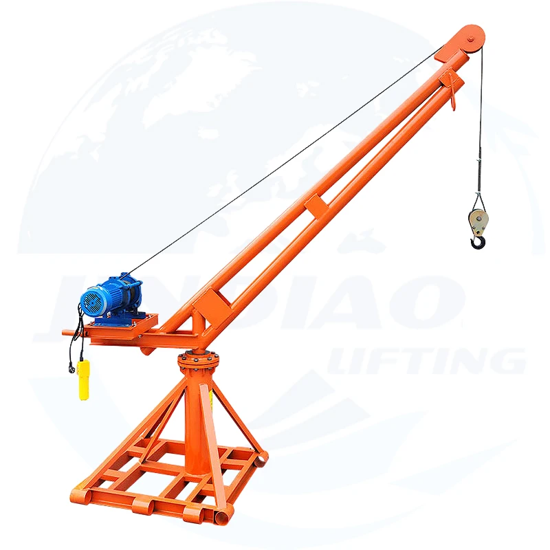 Hand Operation Mobile Mini Crane 300 kg 500 kg 1000 kg Portable Small Lift Floor Crane