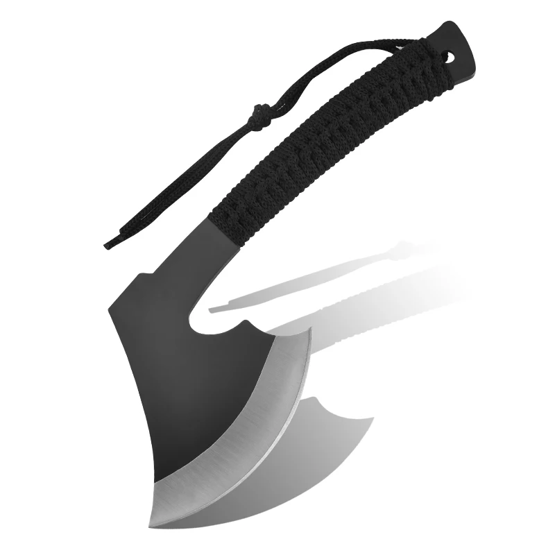 
High quality Outdoor Camping Hatchet Survival Axe With Nylon Rope Handle 