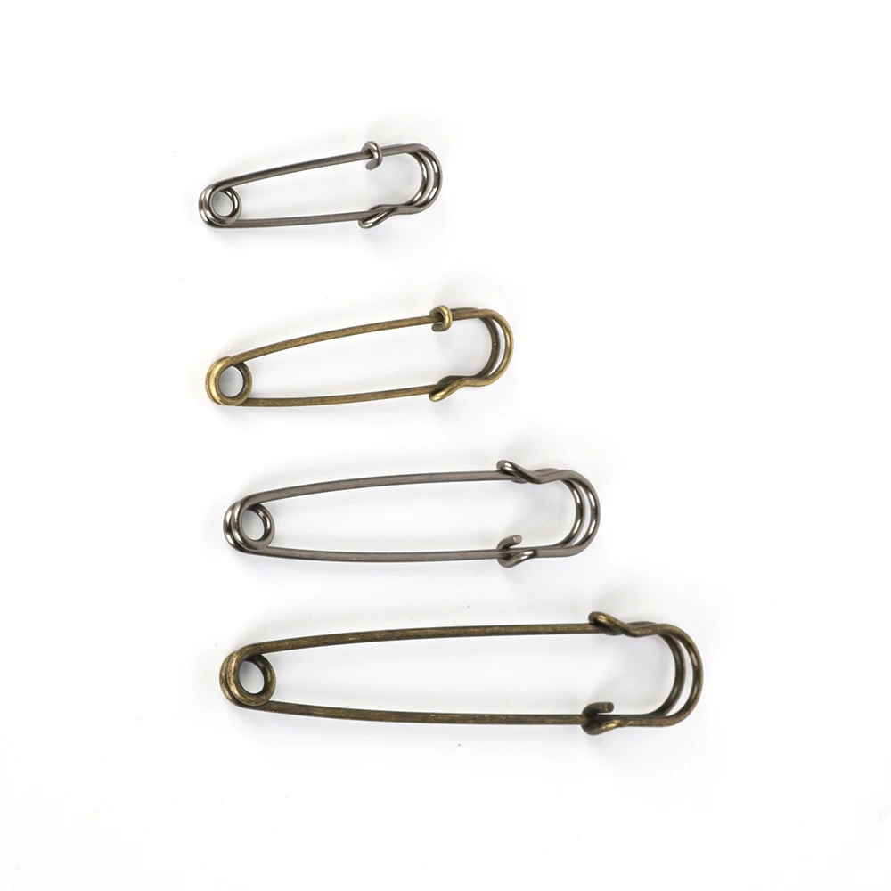 wholesale Custom color silver gold brass decorative pin metal blanket pins safety pin brooch for women