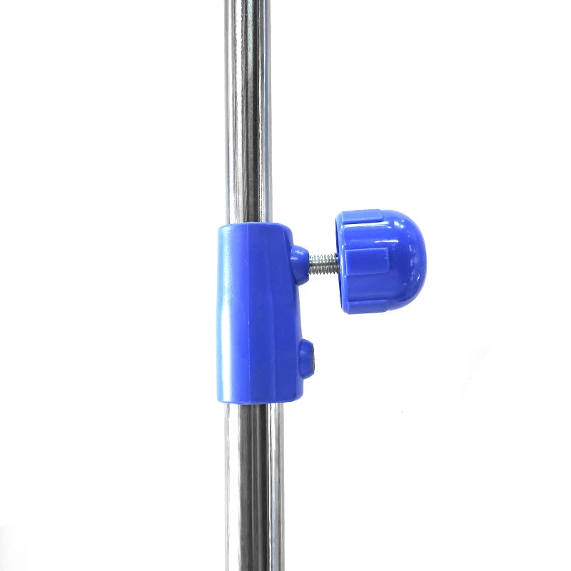 High quality steel Adjustable height Hospital IV stand infusion stand with 4 hooks