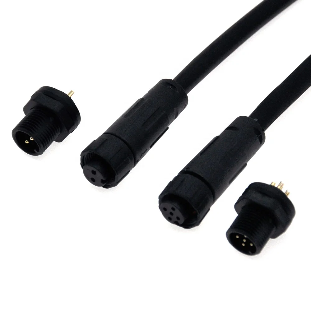 M8 connector A code male female 3 4 5 6 8 pin cable m8 IP67 waterproof sensor circular connector cable