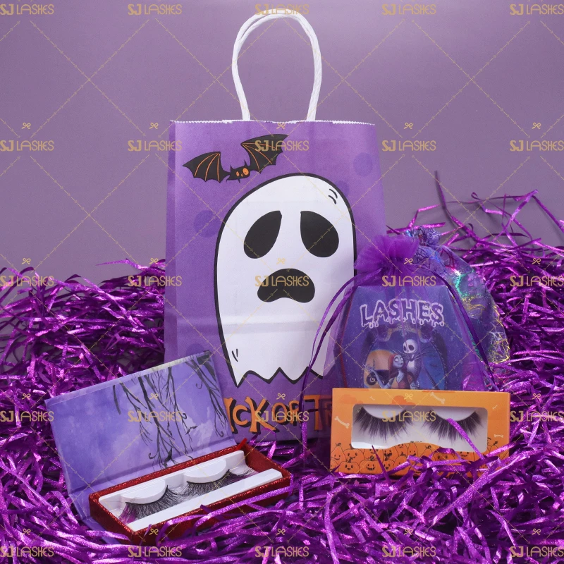Custom eyelashes packaging halloween Ghost  2022 eyelash box eye lash case