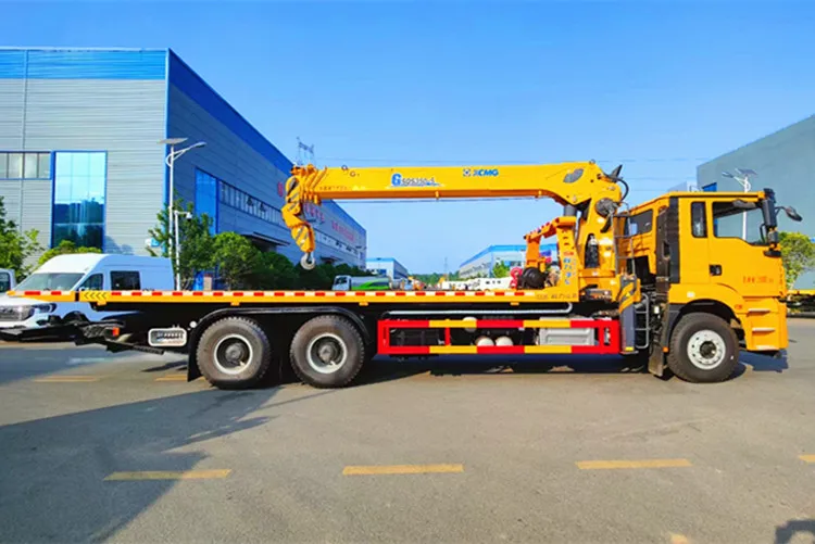 SHACMAN 6x4 Flatbed Truck 18 Tons Wrecker Truck with Crane 3 Tons -60 Tons Tow Truck for Sale