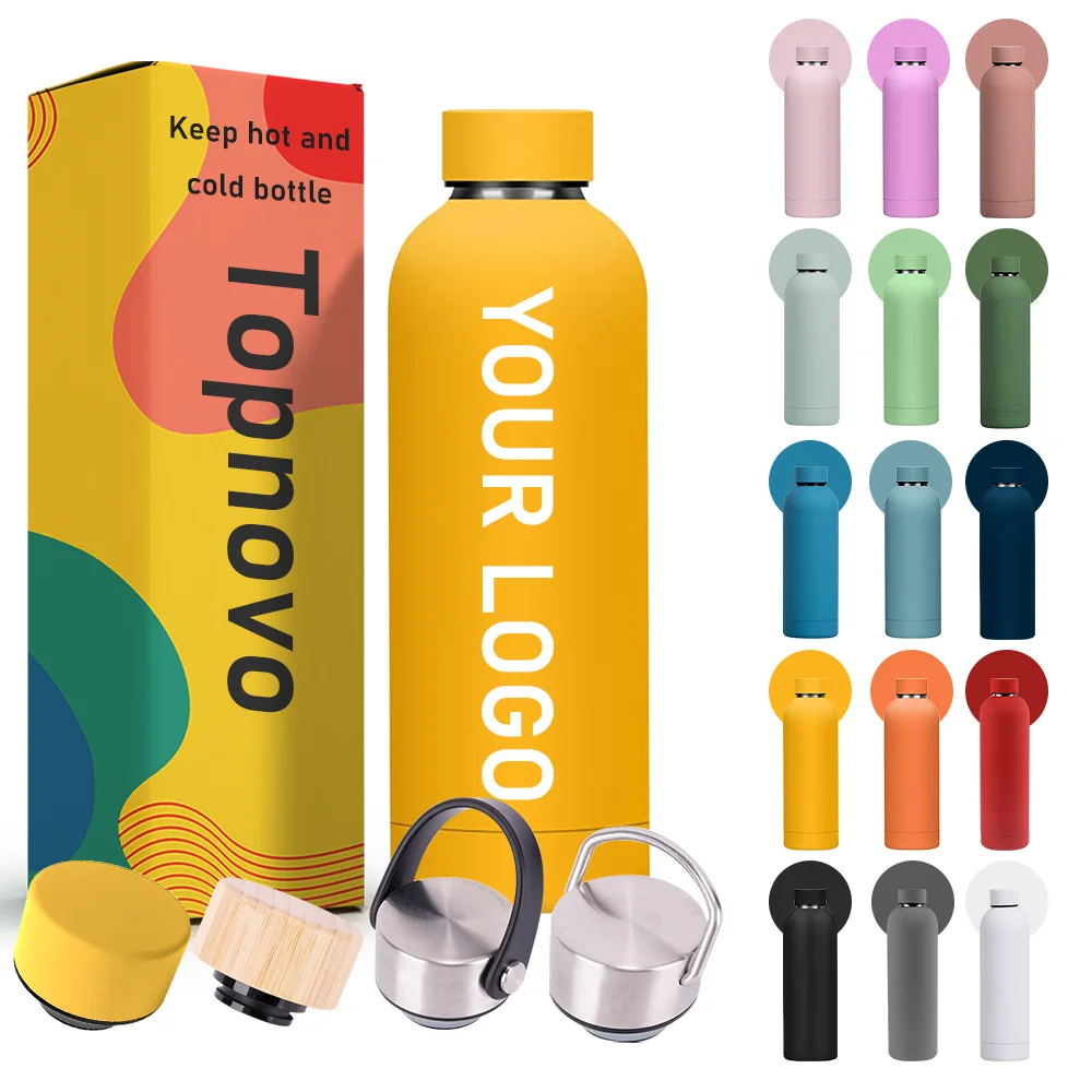 Sport Customized color logo reusable gym metal bottles stainless steel vacuum flasks thermos drinking water bottle