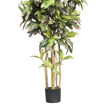 Wholesale High Quality Artificial Green Decorative Tree PE PVC Material Simulation Croton Artificial Plant Artificial Tree